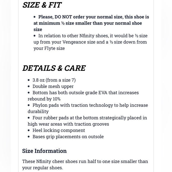 Alpha Cheer Shoes Nfinity - Picture 12 of 12